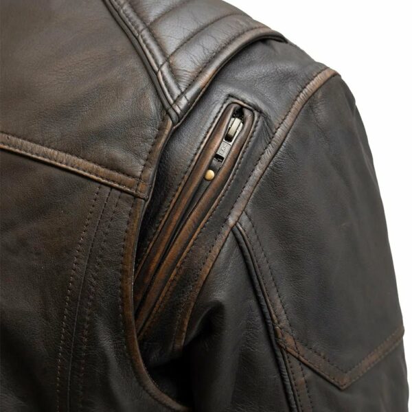 Motorbike Leather Jacket Rider Club - Men's Leather Motorcycle Jacket - Image 4