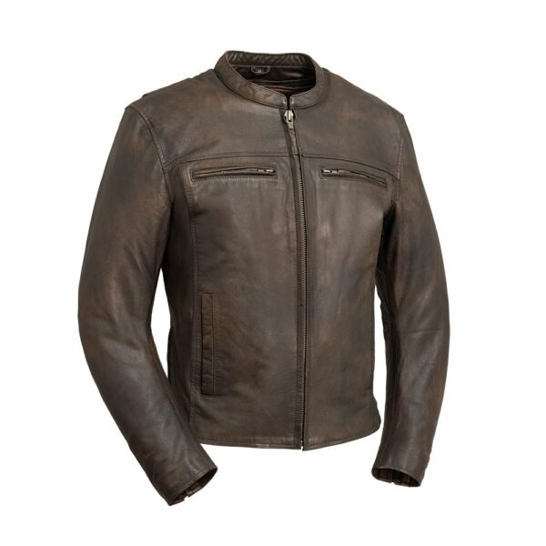 Motorbike Leather Jacket Rocky Men's Motorcycle Leather Jacket - Image 5