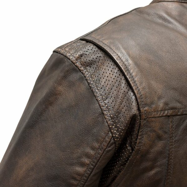 Motorbike Leather Jacket Rocky Men's Motorcycle Leather Jacket - Image 8