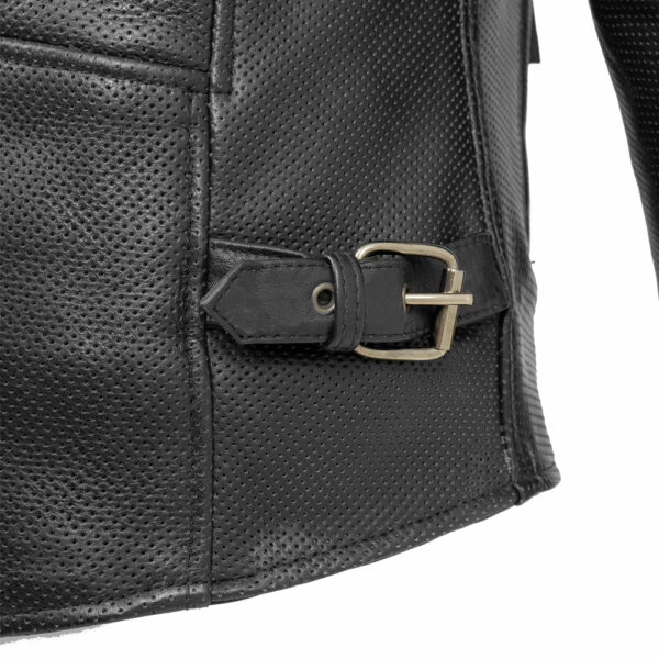 Motorbike Leather Jacket Turbine Men's Motorcycle Perforated Leather Jacket - Image 3