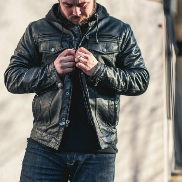 Motorbike Leather Jacket Vendetta Men's Motorcycle Leather Jacket - Image 4