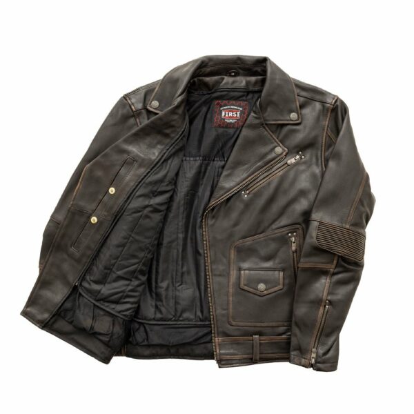 Motorbike Leather Jacket Wrath Men's Motorcycle Leather Jacket - Image 3