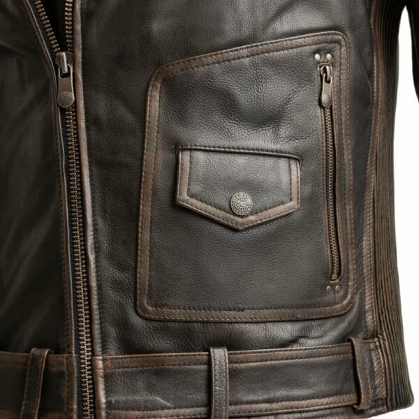 Motorbike Leather Jacket Wrath Men's Motorcycle Leather Jacket - Image 6